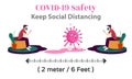 COVID 19 Safety Precaution Keep Social Distancing