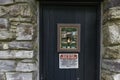 Covid sign on bath house at Lake Cheaha Royalty Free Stock Photo