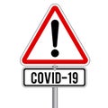 COVID-19 Sign. Stop Coronsvirus. ESP10 Vector