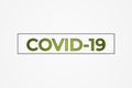 Covid-19 simple writing design and background