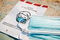 Surgical mask distributed by the governement in Luxembourg Royalty Free Stock Photo