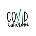 Covid survivor inspirational lettering card