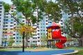 COVID19 tape barriers surrounding playground in Singapore