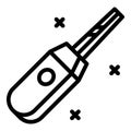 Covid test key icon, outline style Royalty Free Stock Photo