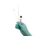 Covid-19 test kit in medic hand isolated. Medicine, health and Coronavirus concept