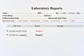 COVID-19 negative and positive test results