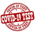 Covid-19 test sign or stamp