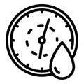 Covid test time period icon, outline style