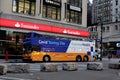 Covid Testing Site in New York City bus. Royalty Free Stock Photo