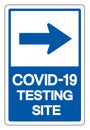 COVID-19 Testing Site Symbol Sign, Vector Illustration, Isolate On White Background Label. EPS10 Royalty Free Stock Photo