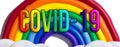COVID-19 theme with a clay rainbow