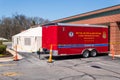 COVID-19 triage tent outside of rural hospital emergency room in Illinois Royalty Free Stock Photo