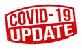 Covid-19 update grunge rubber stamp