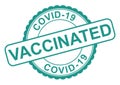 Covid Vaccinated Rubber Stamp Illustration Icon