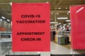 Covid 19 Vaccination Centre in a supermarket Royalty Free Stock Photo