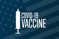 COVID 19 vaccination concept. Template for background, banner, card, poster with text inscription. Vector EPS10