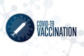 COVID 19 vaccination concept. Template for background, banner, card, poster with text inscription. Vector EPS10