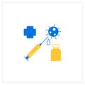 Covid vaccination flat icon