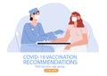 Covid-19 vaccination for immunity health. Nurse makes vaccine injection to patient. Coronavirus immunization Royalty Free Stock Photo