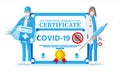 Covid-19 vaccination passport. Royalty Free Stock Photo