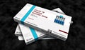 Covid-19 Vaccine booster dose pack 3d illustration