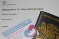 COVID-19 Vaccine card and British Passport