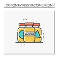 Covid19 vaccine samples color icon