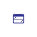 Covid-19 vaccine shot appointment calendar icon