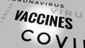 Covid Vaccines Coronavirus Pandemic Outbreak Text Header