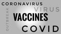Covid Vaccines Coronavirus Pandemic Outbreak Text Header Royalty Free Stock Photo