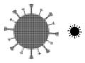 Covid-19 Virus Halftone Dotted Icon Royalty Free Stock Photo