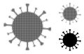 Covid-19 Virus Halftone Dotted Icon Royalty Free Stock Photo