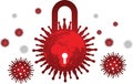 Covid19 virus lock down logo