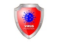 Covid-19 virus-protection shield design Royalty Free Stock Photo