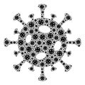Covid Virus Recursion Mosaic of Covid Virus Items
