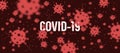 COVID-19, virus spread illustration background.