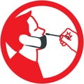 Covid-19 virus swab test icon