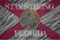 Florida ,flag illustration. Coronavirus danger area, quarantined country. Stay strong