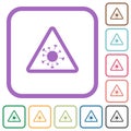 Covid warning simple icons
