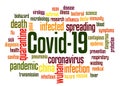 Covid-19 word cloud concept 2 Royalty Free Stock Photo