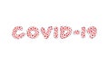 Covid-19 word design vector Royalty Free Stock Photo
