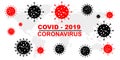 COVID 19 on the world map. Dangerous virus dash illustration. Pictograph of logo concept isolated on white background. Royalty Free Stock Photo