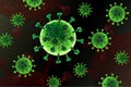 Coronavirus Disease COVID-19, Dangerous Respiratory Infection, SARS-CoV-2. Influenza Outbreak, Pathogen Flu Or Hiv Virus, Cancer Royalty Free Stock Photo