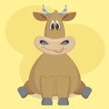 Cartoon young bull, cute image