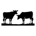 cow animal cows silhouette vector illustration