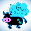 Cow baby cute illustration vector animal cartoon farm fun funny happy Royalty Free Stock Photo