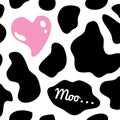 Cow background seamless vector illustration Royalty Free Stock Photo