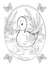 The duckling in the pond coloring page