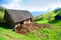 Cow barn in countryside Royalty Free Stock Photo