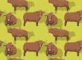 Cow Beefalo Cartoon Background Seamless Wallpaper Royalty Free Stock Photo